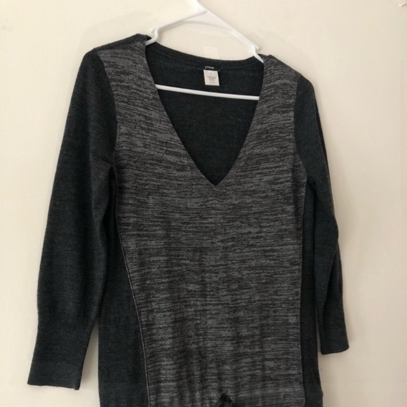 J. CREW Wool Blend Colorblock Drawstring Dress - Picture 5 of 11